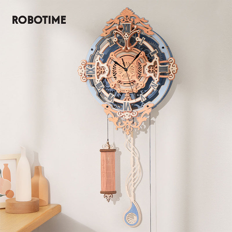 🕰️ LC701 Time Art Romantic Notes Wall Clock – 3D Wooden Puzzle ⏳