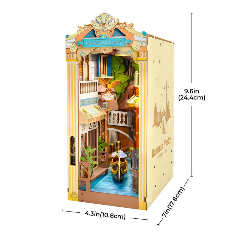 Rolife Romantic Venice DIY Book Nook Shelf Insert Kit, Only Supports TK And Independent Website Platforms